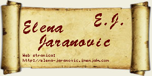 Elena Jaranović vizit kartica